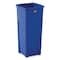 Rubbermaid Commercial 23 gal Square Recycling Bin, Satin Black/Satin Brass, Plastic FG356973BLUE - alternate 2